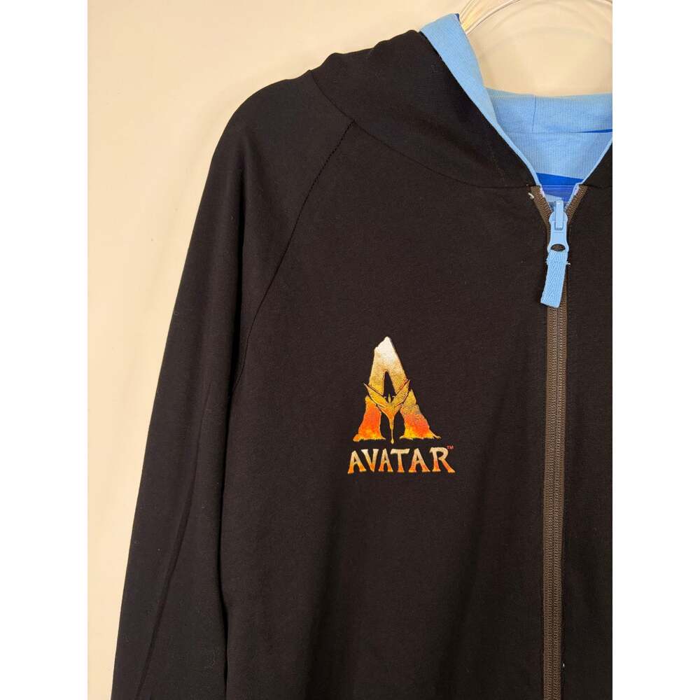 RARE AVATAR Fire & Ash Movie REVERSIBLE Promo Na’vi Hoodie Ears Disney L - Picture 8 of 9